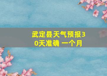 武定县天气预报30天准确 一个月